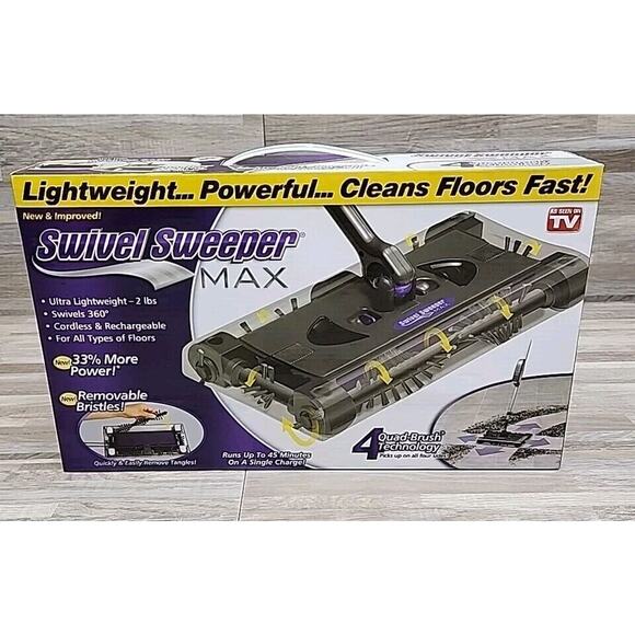 New & Improved Swivel Sweeper Cordless Max By AS SEEN ON TV , New In Box - Picture 1 of 6